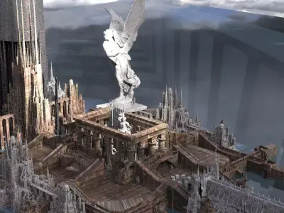 Holy trinity structures of heaven 3D model
