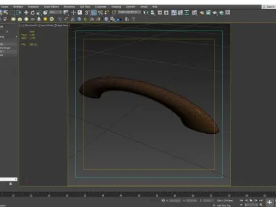 Furniture Door Handle Knob 3d model 14 Low-poly 3D model