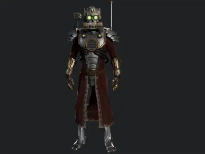 SciFi Cyborg Soldier Low-poly 3D model