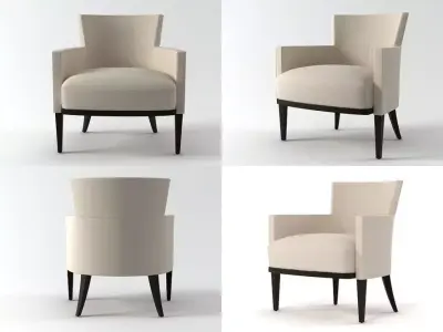 Gotham set of four armchairs 3D model