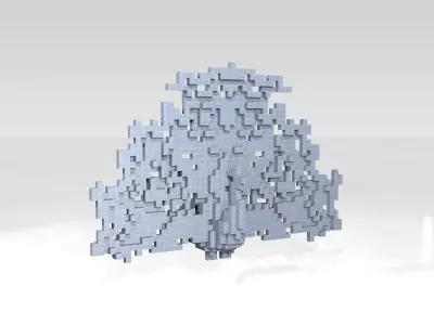 Peafowl Voxel 3D model