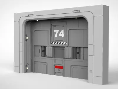 sci fi door 17 3D model