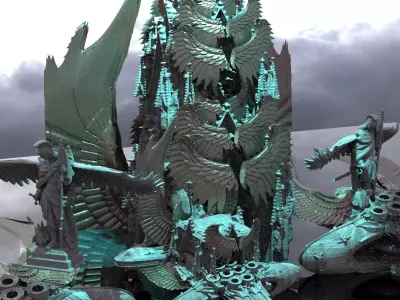 Angel High facility Advanced Base Kit bash 3D model