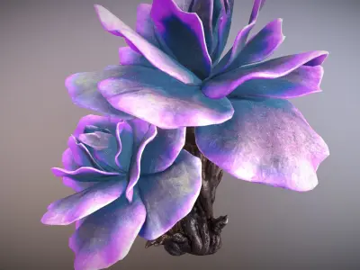 Alien Fantasy Plant - Flower Tree Low-poly 3D model