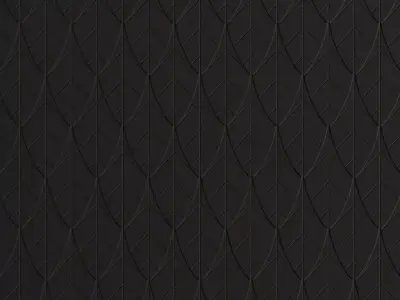 Modern Charcoal Leaf Pattern Leather PBR Seamless Texture