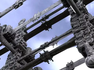 Alien satellite 4  3D model