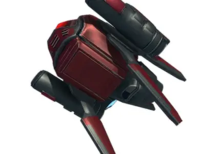 Drone 05 Sci-fi low poly Low-poly 3D model