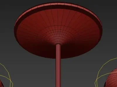 Delightfull modern chandelier with gold accents 3D model