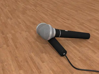 Microphone high detail 3D model
