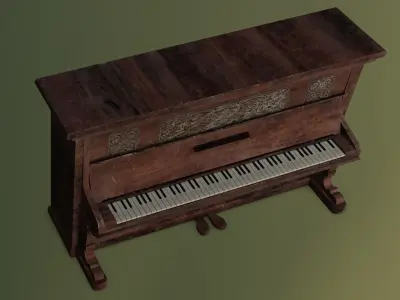 Piano 3D Model  Low-poly 3D model