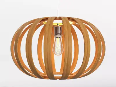 Bentwood Pendant Oblong by West Elm  3D model