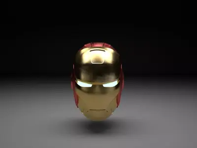 ironman helmet Low-poly 3D model