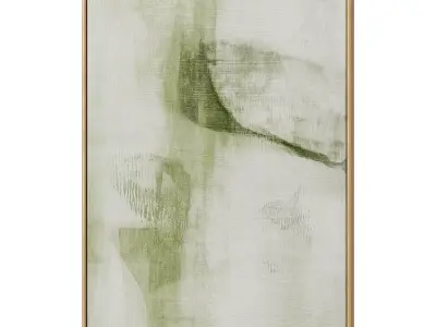 Set of 3 Abstract Paintings in Frames 3D model 105