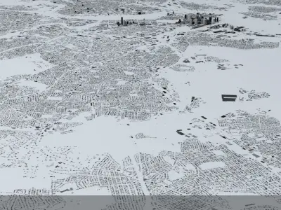 Boston Streets and Buildings 3D model