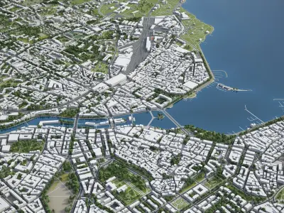 Top 5 Cities in Switzerland 3D Model Pack