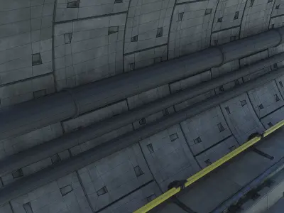 Metro tunnel 3D model