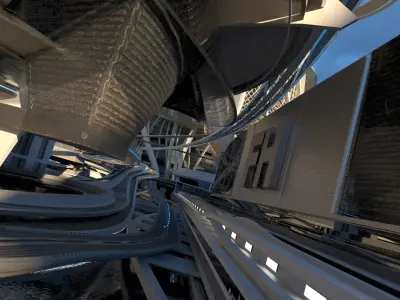 Art Nouveau Future City 3D model