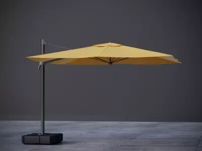 Big street umbrella Low-poly 3D model