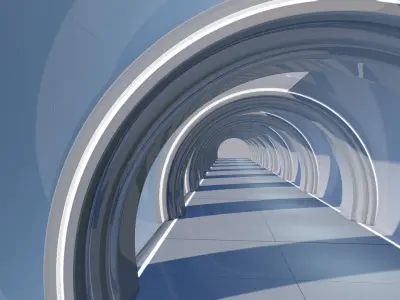 Futuristic Tunnel 3D model