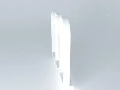 3 Narrow Arched windows 3D model