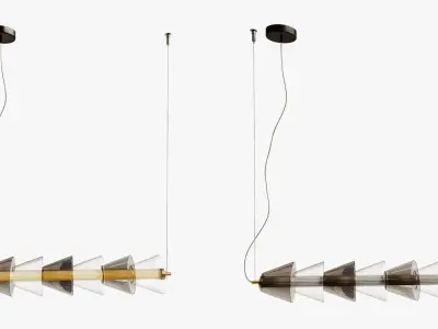 Plum pendant lamp 3D model