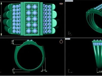 Small fancy mans ring 3D print model get