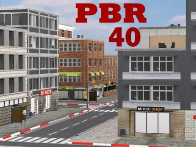 New York Modern City Building V14 3D Model Low-poly 3D model