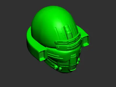 helmet high poly sculpt 3d printable ver 7 3D model 3D model 141