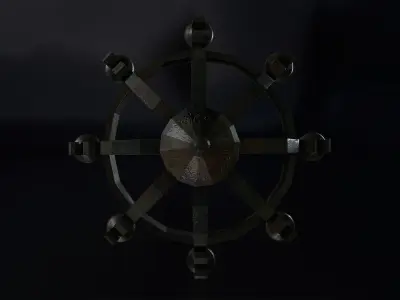 Medieval Chandelier 03 Low-poly 3D model