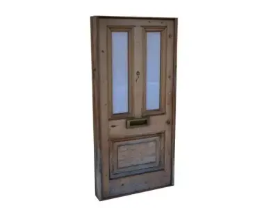 Door 14 Wooden Low-poly 3D model