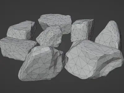 Rock Stone Low-poly 3D model