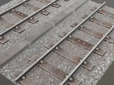 Railroad Tracks 3D model