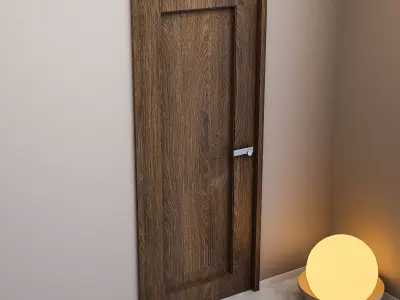 Door 3 wooden 3D model