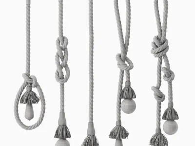 Pendant lamp Rope Double 3D model
