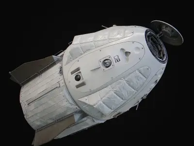 Space Rocket Low-poly 3D model