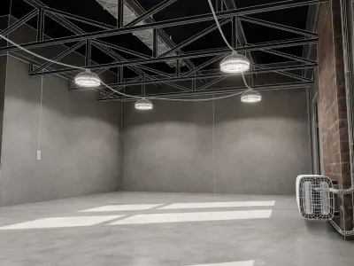 Industrial Loft with 8K and 4K Textures Low-poly 3D model