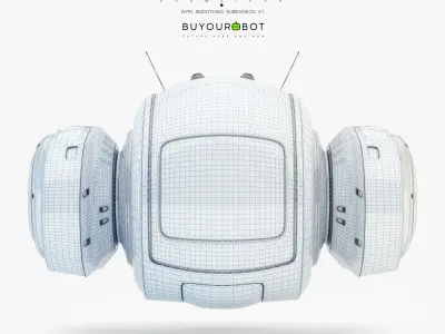 Cute levitating robot bot toy 3D model