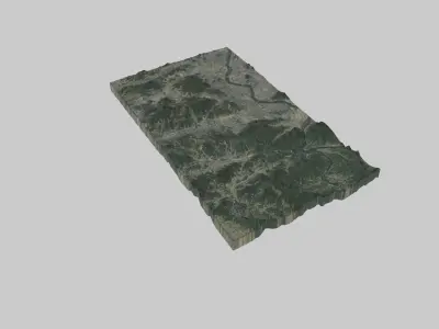 Seongnam City Low-poly 3D model