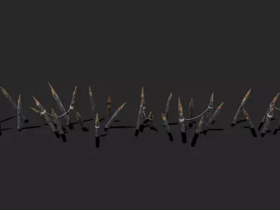 Wooden Trap Low-poly 3D model