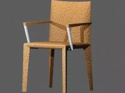  leather arm chair  3D model