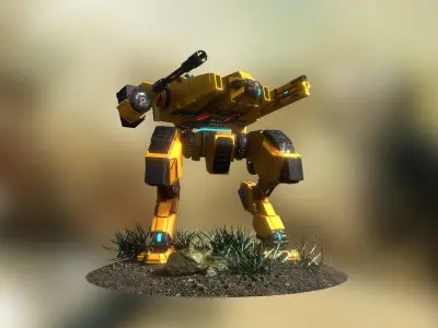 War Juggernaut robot mecha 3D model