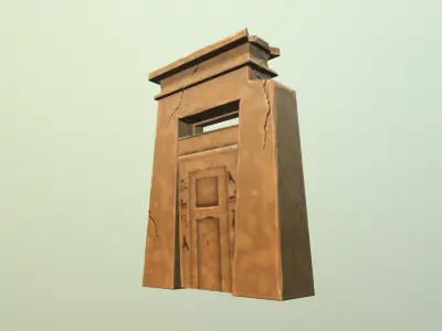 Ancient egyptian pharaohs arch low poly  Low-poly 3D model