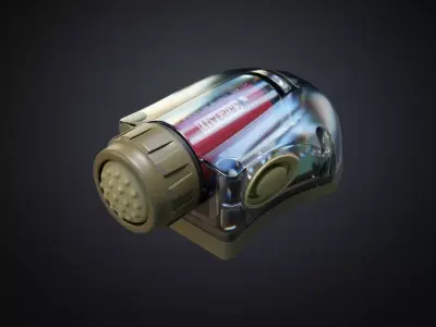 Tactical Helmet Manta Style Strobe Light high model 3D model