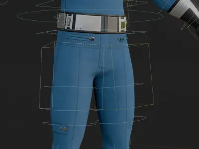 Reed Richards 3D Model Fortnite Mr Fantastic Rigged PBR FBX OBJ Low-poly 3D model