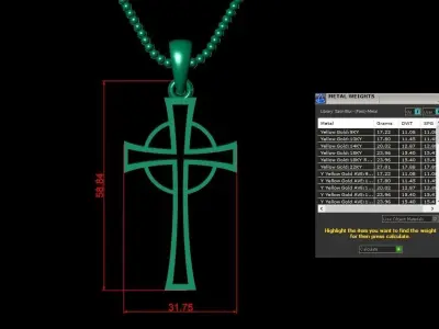 Light Gold Cross New Design  CP 8 3D print model