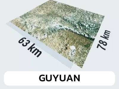 Guyuan China City Landscape 3D Model 3D model