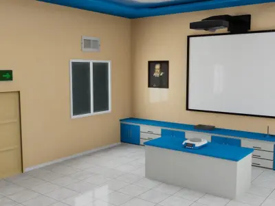 Conservation of mass lab Low-poly 3D model