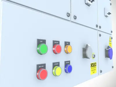 Electrical Circuit Low-poly 3D model