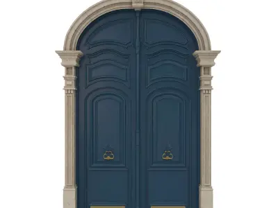 Entrance classic door 21 3D model