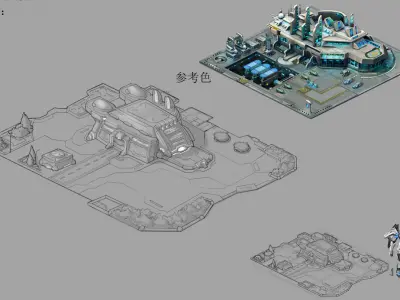 Space - City State - Dock 01 3D model